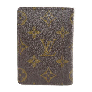 Louis Vuitton Canvas Vertical Porte Wallet Carte Case Monogram